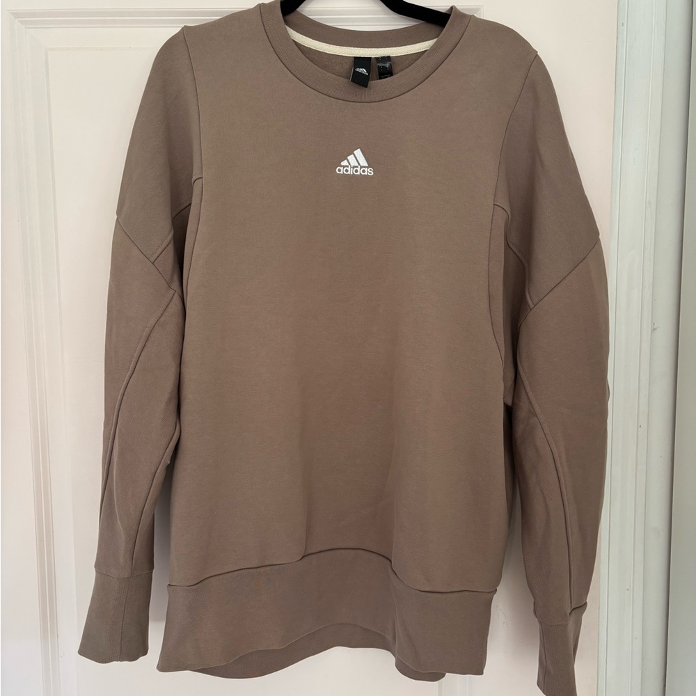 Adidas Men's Tan Crewneck Sweater